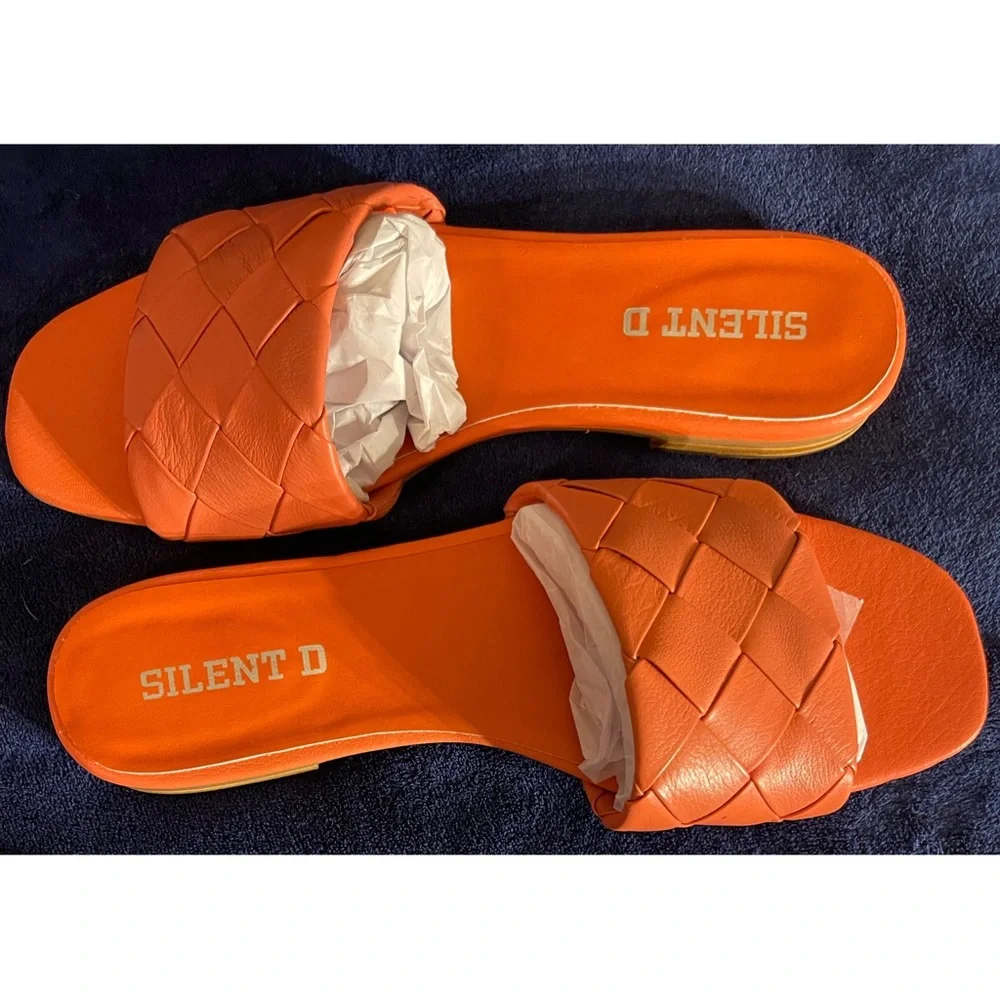 Anthropologie Silent D Ayda Coral Slide Sandals NWT Size 9,  10 - Picture 6 of 10